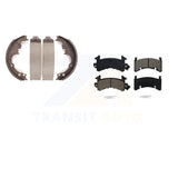 Front Rear Semi-Metallic Brake Pads & Drum Shoe Kit For Chevrolet S10 GMC Sonoma