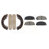 Front Rear Semi-Metallic Brake Pads And Drum Shoes Kit For Honda Civic Accord