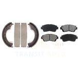 Front Rear Semi-Metallic Brake Pads And Drum Shoes Kit For Toyota Camry