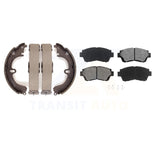 Front Rear Semi-Metallic Brake Pads Drum Shoe Kit For 1994-1995 Toyota Celica GT