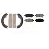 Front Rear Semi-Metallic Brake Pads And Drum Shoes Kit For Toyota Camry RAV4