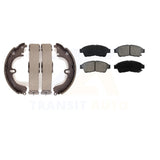 Front Rear Semi-Metallic Brake Pads Drum Shoe Kit For 1994-1997 Toyota Celica ST