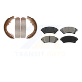 Front Rear Semi-Metallic Brake Pads And Drum Shoes Kit For Cadillac DeVille