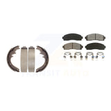 Front Rear Semi-Metallic Brake Pads & Drum Shoe Kit For Ford Explorer Sport Trac