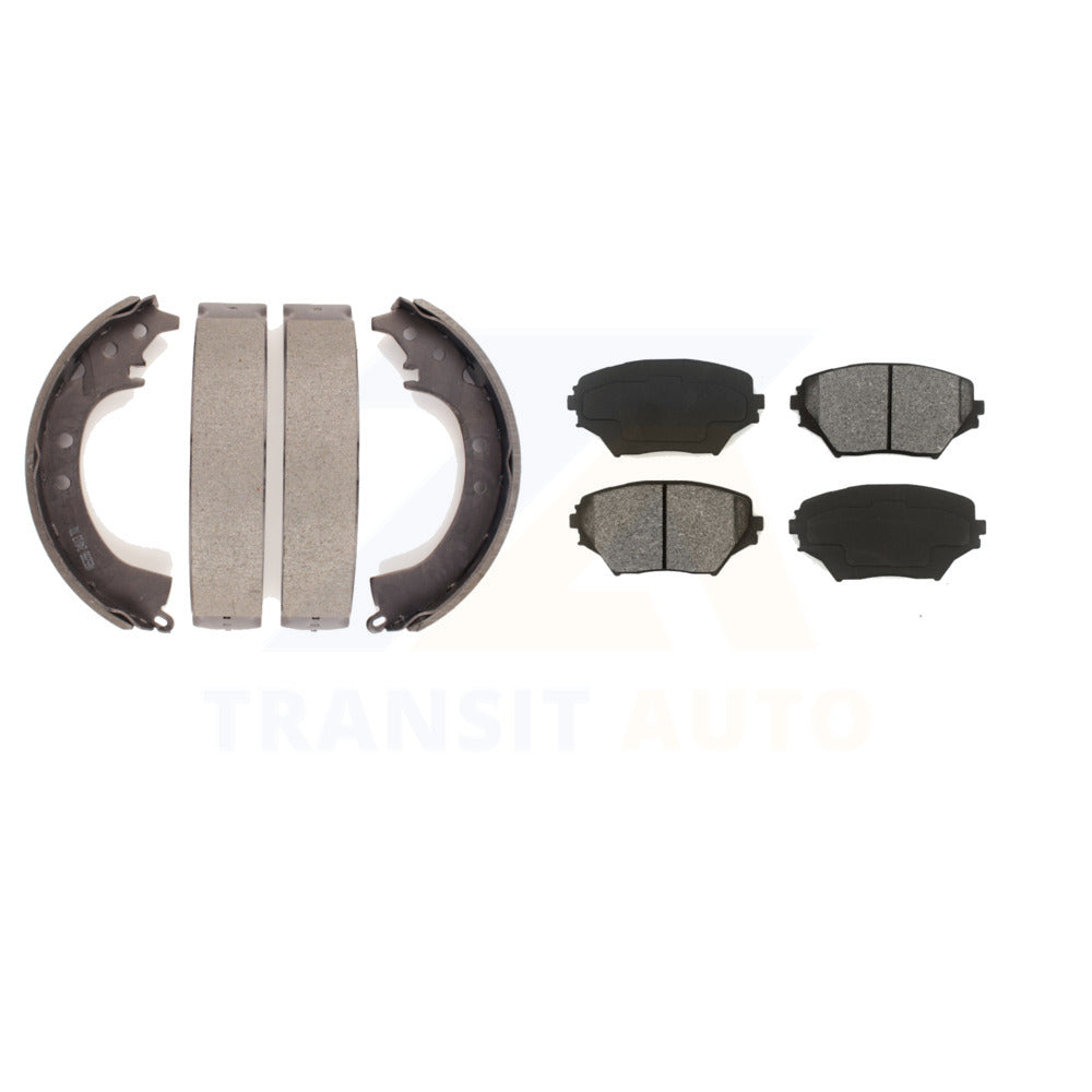 Front Ceramic Brake Pads & Rear Brake Shoes Kit For 2001-2005 Toyota Echo - Detroit Axle P-822 & SH-754