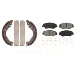 Front Rear Semi-Metallic Brake Pads And Drum Shoes Kit For Honda Civic