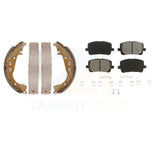 Front Rear Semi-Metallic Brake Pads And Drum Shoes Kit For Toyota Corolla