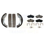 Front Rear Semi-Metallic Brake Pads And Drum Shoes Kit For Hyundai Elantra