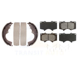 Front Rear Semi-Metallic Brake Pads And Drum Shoes Kit For Toyota Tacoma