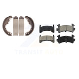 Front Rear Semi-Metallic Brake Pads & Drum Shoe Kit For Chevrolet S10 GMC Sonoma