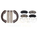 Front Rear Semi-Metallic Brake Pads Drum Shoes Kit For Nissan Sentra SE-R Spec V