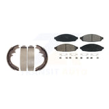 Front Rear Semi-Metallic Brake Pads Drum Shoe Kit For Lincoln Town Car Limousine