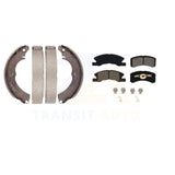 Front Rear Semi-Metallic Brake Pads And Drum Shoes Kit For Mitsubishi Mirage G4