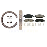 Front Rear Semi-Metallic Brake Pads Parking Shoe Kit For Chevrolet Tahoe XL