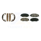 Front Rear Semi-Metallic Brake Pads Parking Shoe Kit For Kia Sedona Hyundai