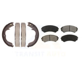 Front Rear Semi-Metallic Pads And Parking Shoes Kit For Mitsubishi Endeavor