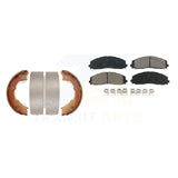 Front Rear Semi-Metallic Pads & Parking Shoes Kit For Ford F-450 Super Duty