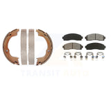 Front Rear Semi-Metallic Brake Pads Parking Shoe Kit For 06 Pontiac Torrent