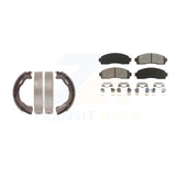 Front Rear Semi-Metallic Brake Pads And Parking Shoes Kit For Ford Explorer