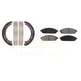 Front Rear Semi-Metallic Brake Pads And Parking Shoes Kit For Jeep Grand