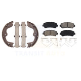 Front Rear Semi-Metallic Brake Pads And Parking Shoes Kit For Nissan Maxima