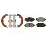 Front Rear Semi-Metallic Brake Pads Parking Shoes Kit For Lexus GS300 SC430