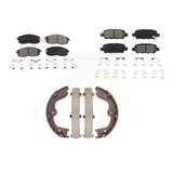 Front Rear Semi-Metallic Brake Pads Parking Shoes Kit For Nissan Altima Infiniti