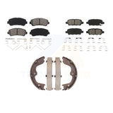 Front Rear Semi-Metallic Brake Pads And Parking Shoes Kit For Nissan Maxima