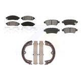 Front Rear Semi-Metallic Brake Pads And Parking Shoes Kit For Nissan Pathfinder