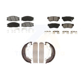 Front Rear Semi-Metallic Brake Pads And Parking Shoe Kit For Hyundai XG350 XG300