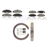 Front Rear Semi-Metallic Brake Pads And Parking Shoes Kit For Cadillac CTS