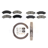 Front Rear Semi-Metallic Brake Pads & Parking Shoes Kit For Chevrolet S10 Blazer