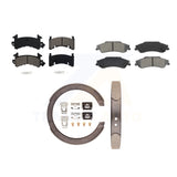 Front Rear Semi-Metallic Brake Pads And Parking Shoes Kit For Chevrolet S10 GMC