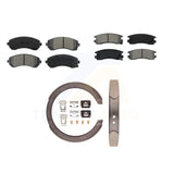 Front Rear Semi-Metallic Brake Pads Parking Shoes Kit For Buick Rendezvous Aztek