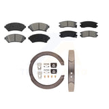 Front Rear Semi-Metallic Brake Pads And Parking Shoes Kit For Pontiac Montana