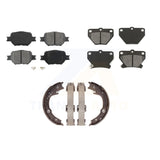 Front Rear Semi-Metallic Brake Pads And Parking Shoes Kit For Toyota Celica