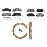 Front Rear Semi-Metallic Brake Pads And Parking Shoes Kit For Chevrolet Impala