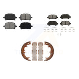 Front Rear Semi-Metallic Brake Pads And Parking Shoe Kit For Toyota Camry Avalon