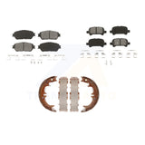 Front Rear Semi-Metallic Brake Pads And Parking Shoe Kit For Toyota Camry Avalon