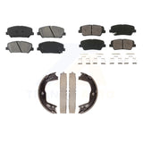 Front Rear Semi-Metallic Brake Pads & Parking Shoe Kit For Hyundai Genesis Coupe