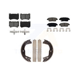 Front Rear Semi-Metallic Brake Pads And Parking Shoes Kit For Hyundai Genesis