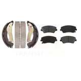 Front Rear Semi-Metallic Brake Pads And Drum Shoes Kit For Hyundai Elantra