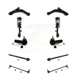 Front Control Arms And Complete Shock Tie Rods Link Sway Bar Kit (10Pc) For