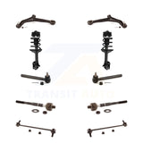 Front Control Arms And Complete Shock Tie Rods Link Sway Bar Kit (10Pc) For