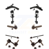 Front Control Arms And Complete Shock Tie Rods Link Sway Bar Kit (10Pc) For