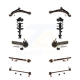 Front Control Arms And Complete Shock Tie Rods Link Sway Bar Kit (10Pc) For