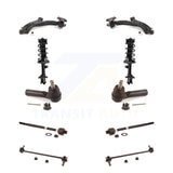 Front Control Arms And Complete Shock Tie Rods Link Sway Bar Kit (10Pc) For