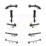 Front Control Arms And Complete Shock Tie Rods Link Sway Bar Kit (10Pc) For