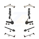 Front Control Arms And Complete Shock Tie Rods Link Sway Bar Kit (10Pc) For