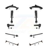 Front Control Arms And Complete Shock Tie Rods Link Sway Bar Kit (10Pc) For